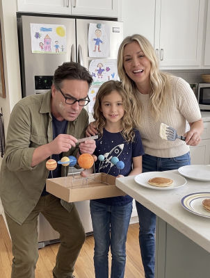 Deepfake image detected of Johnny Galecki, Kaley Cuoco in a kitchen scene